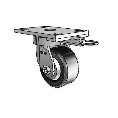 6 Series Kingpinless Casters Top Plate Swivel Caster with 4 x 2 Phenolic Wheel