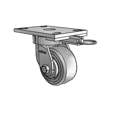 6 Series Kingpinless Casters Top Plate Swivel Caster with 4 x 2 Trans-forma HD (Flat) Wheel