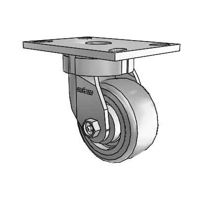 6 Series Kingpinless Casters Top Plate Swivel Caster with 4 x 2 Trans-forma HD (Flat) Wheel