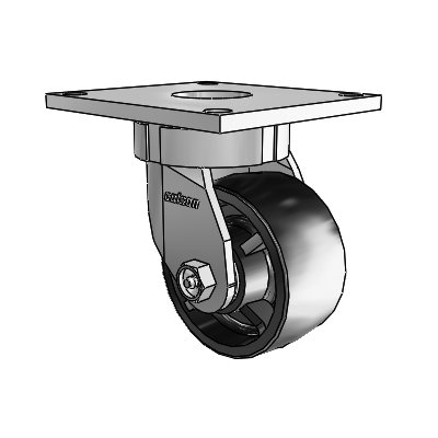 6 Series Kingpinless Casters Top Plate Swivel Caster with 4 x 2 Polyolefin Wheel