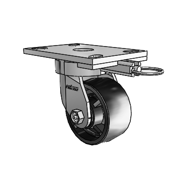 Roulettes de la série 6 sans pivot central – Roulette pivotante à plaque supérieure avec 4 roues en polyoléfine de 2