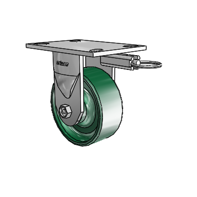 6 Series Kingpinless Casters Top Plate Rigid Caster with 5 x 2 Forged Steel Wheel