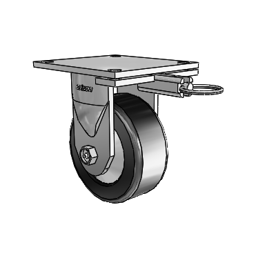 6 Series Kingpinless Casters Top Plate Rigid Caster with 5 x 2 Phenolic Wheel
