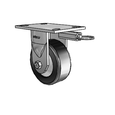 6 Series Kingpinless Casters Top Plate Rigid Caster with 5 x 2 Phenolic Wheel