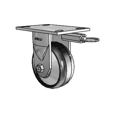 6 Series Kingpinless Casters Top Plate Rigid Caster with 5 x 2 Maxim Wheel