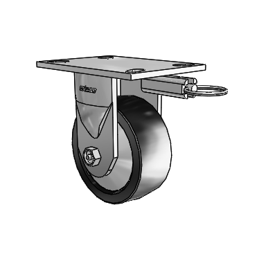 6 Series Kingpinless Casters Top Plate Rigid Caster with 5 x 2 Polyolefin Wheel
