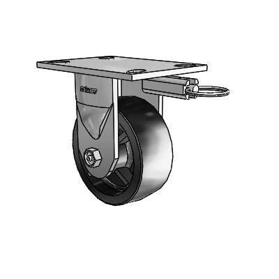 6 Series Kingpinless Casters Top Plate Rigid Caster with 5 x 2 Polyolefin Wheel