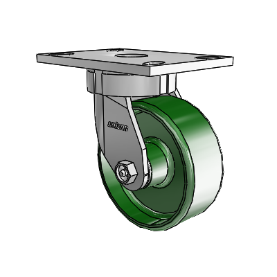 6 Series Kingpinless Casters Top Plate Swivel Caster with 5 x 2 Cast Iron Wheel