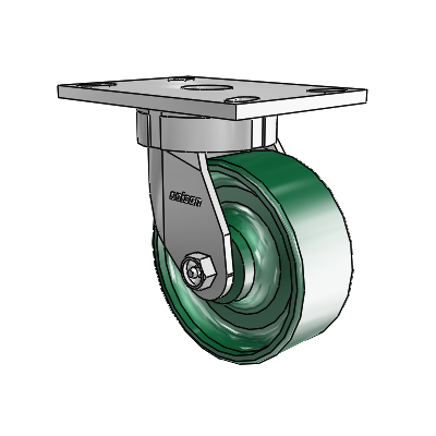 6 Series Kingpinless Casters Top Plate Swivel Caster with 5 x 2 Forged Steel Wheel