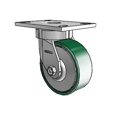 6 Series Kingpinless Casters Top Plate Swivel Caster with 5 x 2 Forged Steel Wheel
