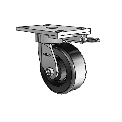 6 Series Kingpinless Casters Top Plate Swivel Caster with 5 x 2 Phenolic Wheel