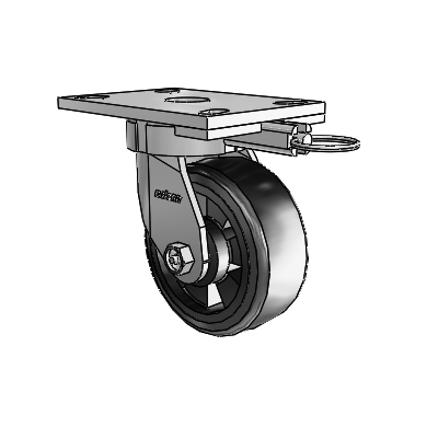 6 Series Kingpinless Casters Top Plate Swivel Caster with 5 x 2 Trans-forma LT (Flat) Wheel