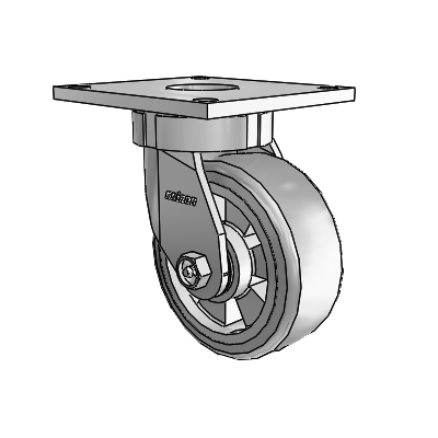 6 Series Kingpinless Casters Top Plate Swivel Caster with 5 x 2 Trans-forma HD (Flat) Wheel