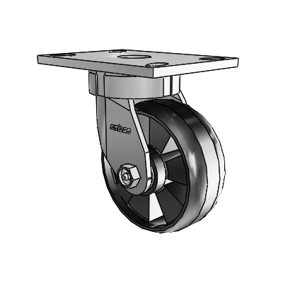 6 Series Kingpinless Casters Top Plate Swivel Caster with 5 x 2 Maxim Wheel