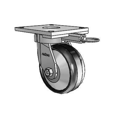 6 Series Kingpinless Casters Top Plate Swivel Caster with 5 x 2 Maxim Wheel