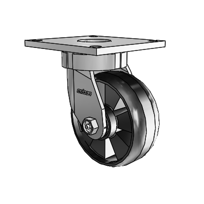 6 Series Kingpinless Casters Top Plate Swivel Caster with 5 x 2 Maxim Wheel