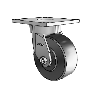 6 Series Kingpinless Casters Top Plate Swivel Caster with 5 x 2 Commander HD Wheel