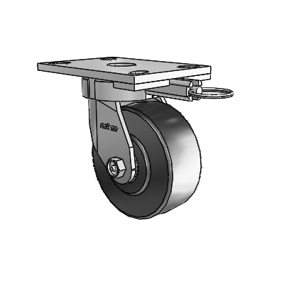 6 Series Kingpinless Casters Top Plate Swivel Caster with 5 x 2 Commander HD Wheel