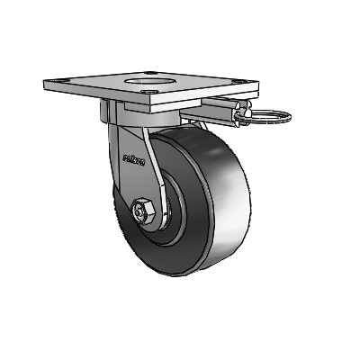 6 Series Kingpinless Casters Top Plate Swivel Caster with 5 x 2 Commander HD Wheel