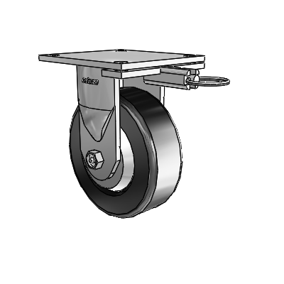 6 Series Kingpinless Casters Top Plate Rigid Caster with 6 x 2 Phenolic Wheel