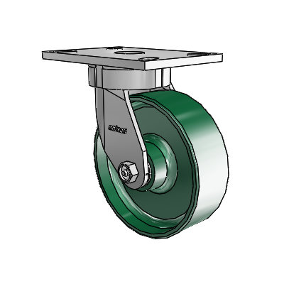 6 Series Kingpinless Casters Top Plate Swivel Caster with 6 x 2 Forged Steel Wheel