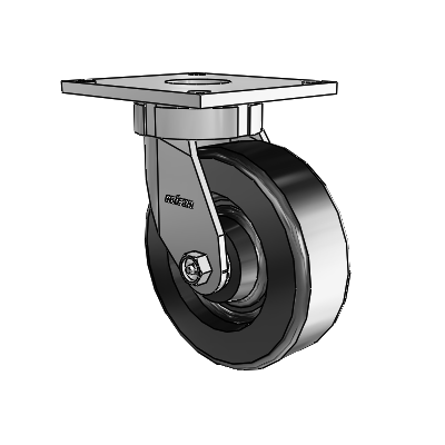 6 Series Kingpinless Casters Top Plate Swivel Caster with 6 x 2 Phenolic Wheel