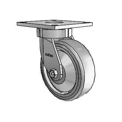 6 Series Kingpinless Casters Top Plate Swivel Caster with 6 x 2 Trans-forma (Flat) Wheel
