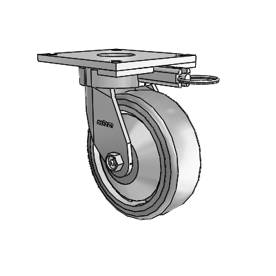 6 Series Kingpinless Casters Top Plate Swivel Caster with 6 x 2 Trans-forma (Flat) Wheel