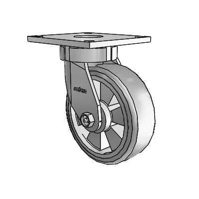 6 Series Kingpinless Casters Top Plate Swivel Caster with 6 x 2 Trans-forma HD (Flat) Wheel