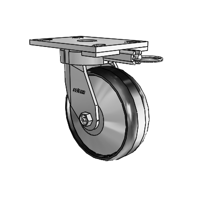 6 Series Kingpinless Casters Top Plate Swivel Caster with 6 x 2 Maxim Wheel