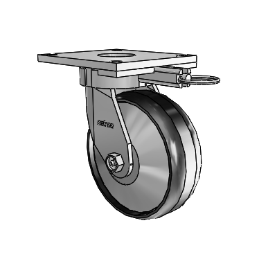 6 Series Kingpinless Casters Top Plate Swivel Caster with 6 x 2 Maxim Wheel