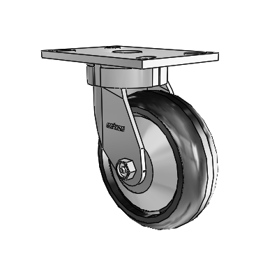 6 Series Kingpinless Casters Top Plate Swivel Caster with 6 x 2 Trans-forma LT (Round) Wheel