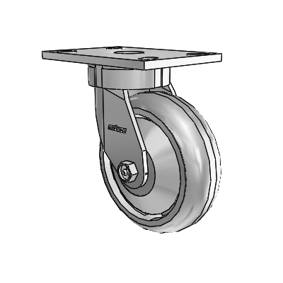 6 Series Kingpinless Casters Top Plate Swivel Caster with 6 x 2 Trans-forma (Round) Wheel