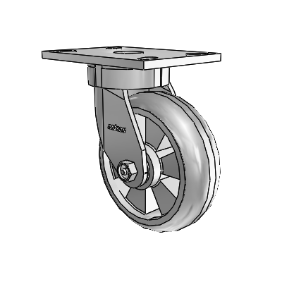 6 Series Kingpinless Casters Top Plate Swivel Caster with 6 x 2 Trans-forma HD (Round) Wheel