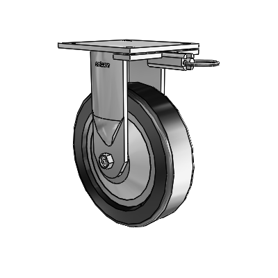 6 Series Kingpinless Casters Top Plate Rigid Caster with 8 x 2 Phenolic Wheel