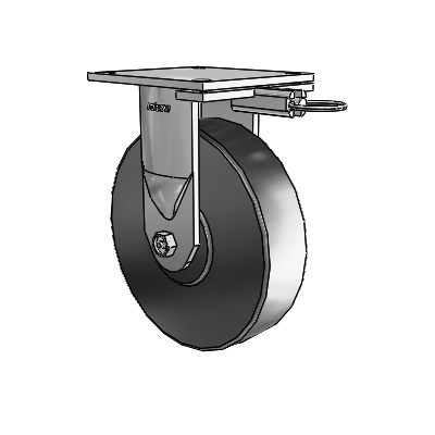 6 Series Kingpinless Casters Top Plate Rigid Caster with 8 x 2 Commander HD Wheel
