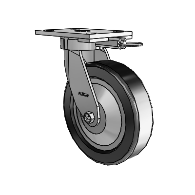 6 Series Kingpinless Casters Top Plate Swivel Caster with 8 x 2 Phenolic Wheel