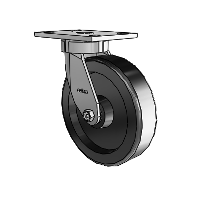6 Series Kingpinless Casters Top Plate Swivel Caster with 8 x 2 Phenolic Wheel