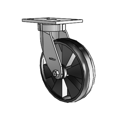 6 Series Kingpinless Casters Top Plate Swivel Caster with 8 x 2 Maxim Wheel