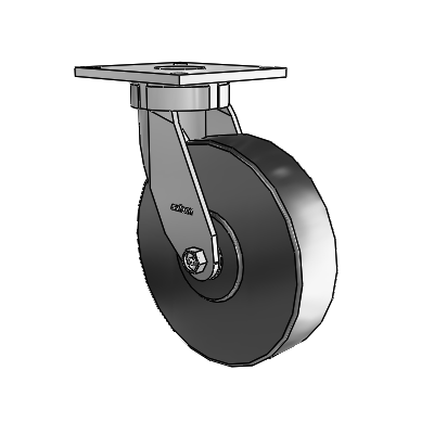 6 Series Kingpinless Casters Top Plate Swivel Caster with 8 x 2 Commander HD Wheel