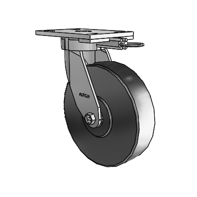 6 Series Kingpinless Casters Top Plate Swivel Caster with 8 x 2 Commander HD Wheel