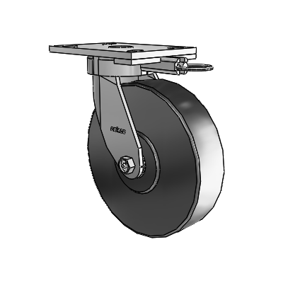 6 Series Kingpinless Casters Top Plate Swivel Caster with 8 x 2 Commander HD Wheel
