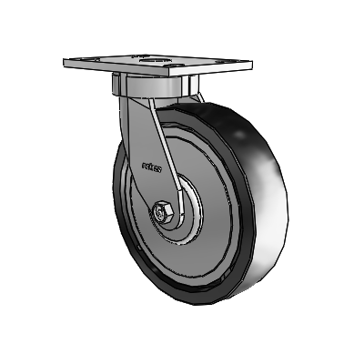 6 Series Kingpinless Casters Top Plate Swivel Caster with 8 x 2 Polyolefin Wheel