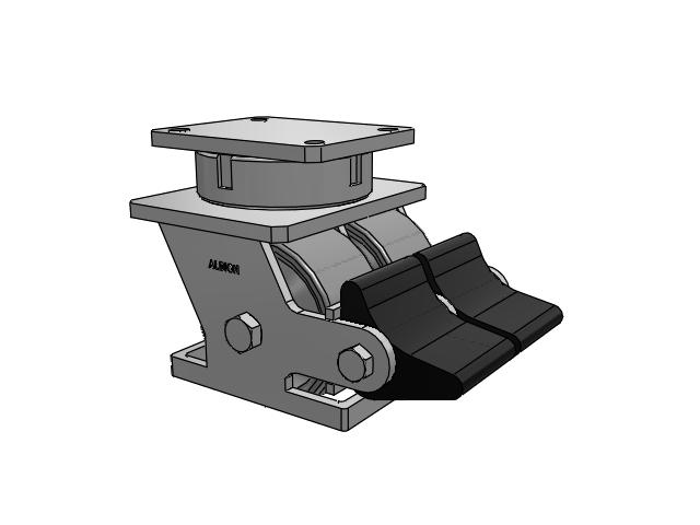 615 Series Top Plate Swivel Caster with 6 x 3 Clear coat enamel FS - Drop-Forged Steel Wheel and Poly Lock Integrated Brake