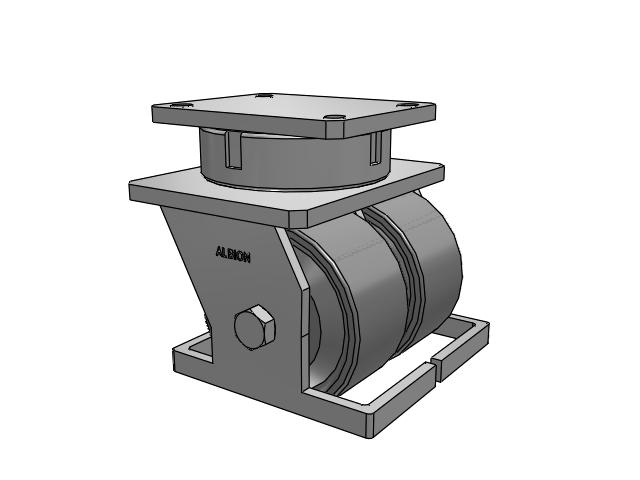 615 Series Top Plate Swivel Caster with 6 x 3 Clear coat enamel FS - Drop-Forged Steel Wheel