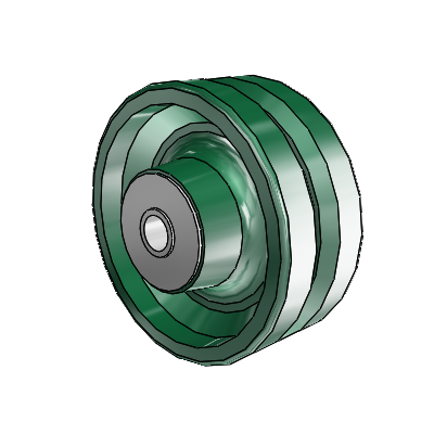 V-Groove Cast Iron 6 x 2.5 Wheel with Roller Bearing