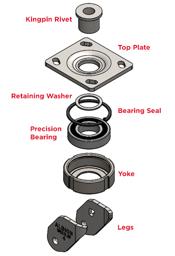 Maintenance Free Caster Diagram