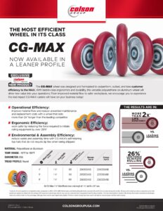 CG Max 1-1/4 light duty ergonomic wheels