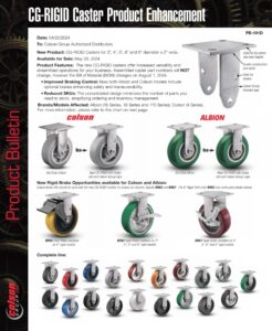 CG Rigid Rigs new product bulletin (Distributor)