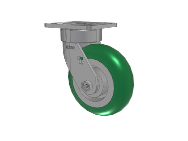 18 Series Top Plate Swivel Caster with 6 x 2 Green Tread on